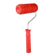 6 Inch Painting Roller with Handle Rubber Wood Pattern Graining Knurling Tool for Wall Decoration Re