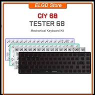 CIY Tester68 GK68 65% Layout 2.4G/Bluetooth Wireless Mechanical Keyboard Kit Silicone Sandwich Pad