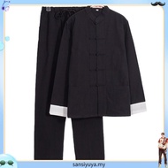 Kung Fu Costume Tang Suit Hanfu Bruce Lee Kung Fu Costume Top Pants Two-Piece Suit