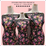 KAIN PASANG TOYOBO SILK PRINTED PREMIUM KAIN ELA INKJET DIGITAL CORAK PENUH ROYAL ITALIAN SILK BAJU 
