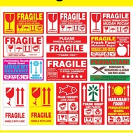 500pcsFRAGILE STICKER LABEL TAPE CAT thank you card Pelekat Kucing Mudah Pecah Kotak Carton Box Flye