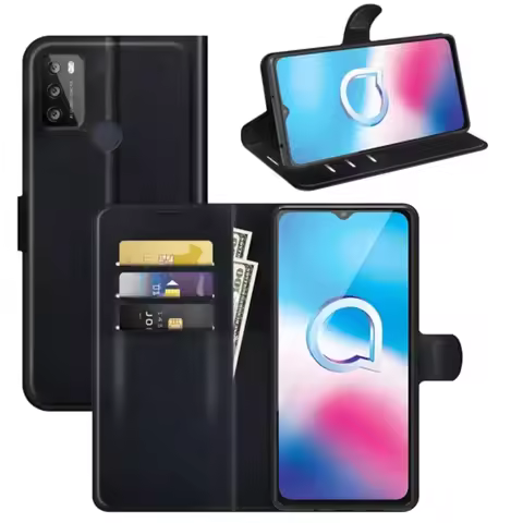 for alcatel 1s 2021 case flip wallet leather silicone protective phone back cover on for alcatel 3l 