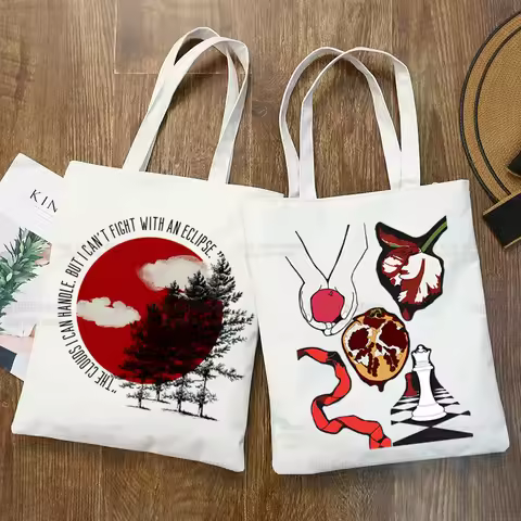 Edward Cullen Bella Twilight Robert Pattinson Canvas Bag Casual Large Hand Bags Women Shopping Handb