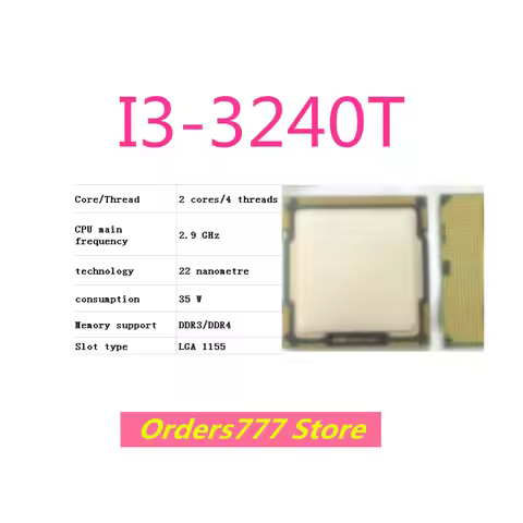 New imported original I3-3240T 3240T 3240 CPU 2 cores 4 threads 2.9GHz 35W 22nm DDR3 R4 quality assu