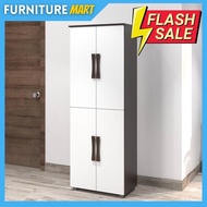 Furniture Mart STACEY 4 door high shoe cabinet / storage cabinet / rak kasut murah / rak kasut kayu bertutup