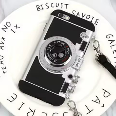 Emily In Paris 3D Retro Camera Leather Case for IPhone 11 13 14 15 16 Pro Max 12 Mini XS XR X 7 8 Pl