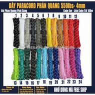 5m reflective parachute cord 550lbs survival 4mm