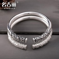 Bracelet silvers999纯银手镯金箍棒银镯子男开口男友泰银款足银手环个性民族风热卖23.9.19