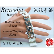 Bangle Silver for men 925s (Lebar2.1cm)(Dewasa Rantai Tangan)