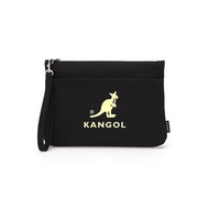 韓國 KANGOL 黑色帆布 長方 手提 收納包