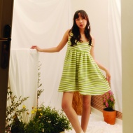lookbooklookbook nugget dress green knit ชุดมินิเดรส สีเขียว