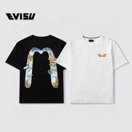 EVISU/Fushen/2026 Classic Round Neck Short-Sleeved T-Shirt Men Women Style Comfortable Breathable Or