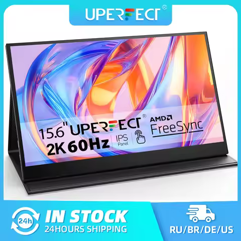 UPERFECT Portable Laptop Monitor Touchscreen 15.6" 1080P HDMI USB C External Display Travel Second M