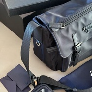 Messenger Bag Shoulder Nylon Side Genuine Leather Casual Men Women Same Style Boutique ba7