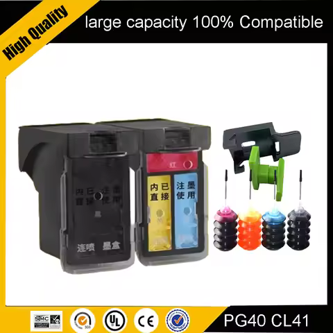 Refillable PG-40 CL-41 PG40 CL41 Ink Cartridge For Canon Pixma MP140 MP150 MP160 MP180 MP190 MP210 M