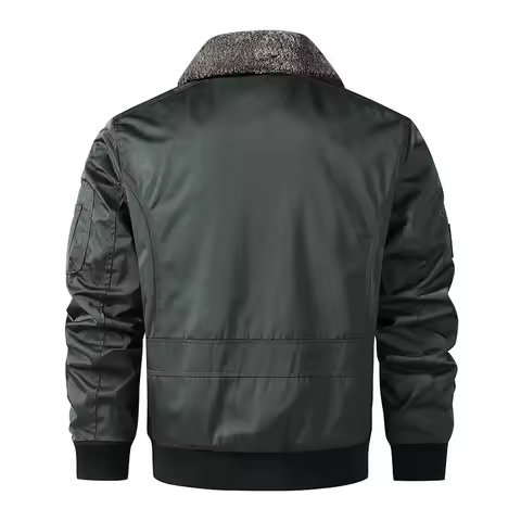 Jacket Fur Collar Army Combat Jacket Military Air Force Flight Jacket Men's Tactical Bomber Pockets 