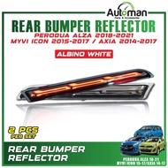 Rear Bumper Lamp Perodua Axia 2015 - 2019 Myvi Icon Alza 2018 - 2021 Reflector Brake Light LED DRL S