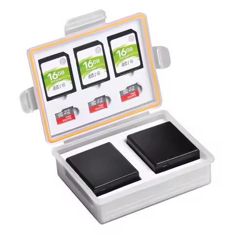 1x Camera Battery Box Storage SD TF Memory Card Case for Panasonic DMW-BLG10 DMW-BMB9 CGA-S006 Sony 