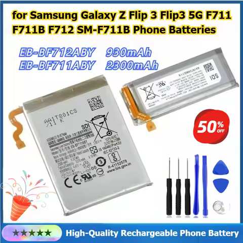EB-BF711ABY EB-BF712ABY Replacement Phone Battery for Samsung Galaxy Z Flip 3 Flip3 5G F711 F711B F7