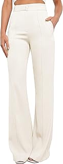 Women's Causal High Waisted Wide Leg Pants, Bootcut Dress Pants for Women, Work Pants with Pockets f