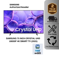(2025) Samsung 75 lnch LED (UA75U8000F) 4K UHD Smart TV with Crystal Processor UA75U8000FKXXM 电视机