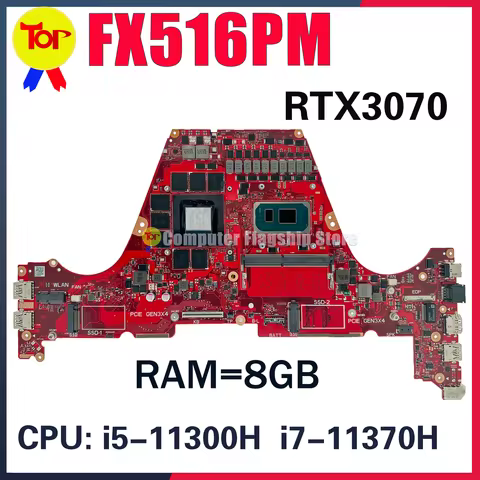 FX516PC Laptop Motherboard For ASUS TUF F15 FX516PE FX516PR FX516PM PX516P i5-11300H i7-11370H RTX30