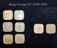 【AUTHENTIC】MALAYA 1 CENT MALAYA 1 SEN (KING GEORGE VI KING ELIZABETH II) DUIT LAMA OLD MONEY OLD COI