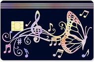 CREATCABIN Music Note Card Skin Sticker, Debit Credit Card Skins, Butterfly Cover, Bank Card Protect