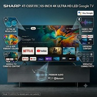 SHARP 4T-C65FJ1X 65-inch 4K Ultra HD LED Google TV.