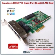 MIKROTIK LAN Card Ethernet 4 Port Gigabit Broadcom BCM5719 Quad 1Gbps - MicroTik Proxmox pfSense VMw