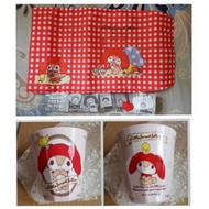 Sanrio Little Forest Fellow My Melody 老表 MELO 扭蛋書套及膠杯, 全新