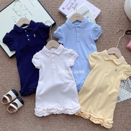 L8794_35 RL Baby Girl Dress 拉夫花边纯色连身裙