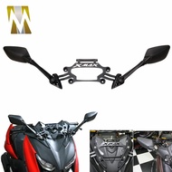 Motorcycle Rear View Mirrors For Yamaha XMAX 300 400 125 Front Fixed Phone Bracket Xmax250 Rearview Stand GPS Holder Accessories xiguan.