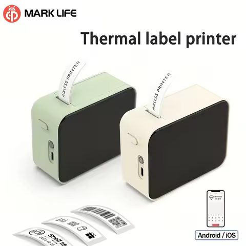 Marklife P15 Wireless Bluetooth Label Printer Portable Thermal Printer Similar as D11 D110 D101 Labe