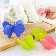 Butterfly Shaped Silicone Anti-Scald Kitchen Tool Heat Resistant Pot Handle Creative Butterfly Kitchen Heat Insulation Tray Holder Oven Thickened Hand Guard