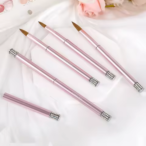 BQAN Nail Brush Set, Double-Ended Rhinestone Art Brush Kit, Acrylic Nail Art Brushes, Ideal for DIY 