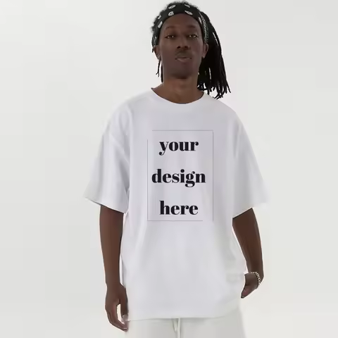 280gsm Oversized T-shirts Custom Men Women Drop Shoulder Heavy Cotton Shirt Personalised Printing De