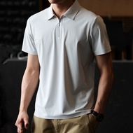 Four-way Stretch Cool Dry 7A Antibacterial Half Zip Polo Shirt for Men