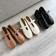 [พร้อมส่ง] WEAR.SOUL #S649-Woven Leather Flats