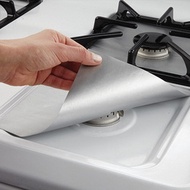 4PCS Reusable Aluminum Foil Gas Stove Burner Cover Protector Liner Clean Mat Pad