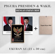President & Vice President Photo Frame President Photo/ 1 Set Garuda Without Photo Frame A4+MDF Prab
