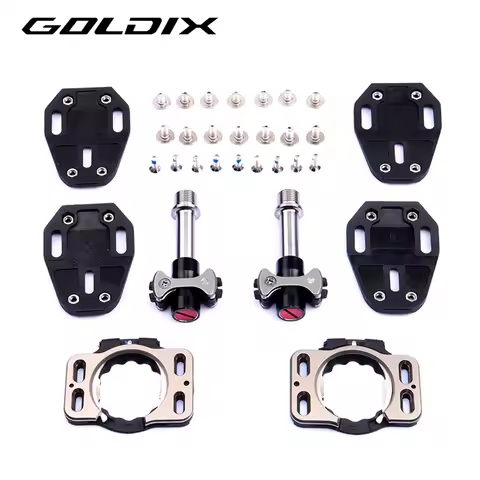 GOLDIX 204g titanium alloy axle road bicycle pedal ultra-light self-locking pedal racing bicycle sel