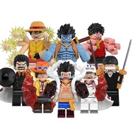 Minifigure One Piece Monkey D Luffy Zoro Ace Assembled Building Blocks WM One Piece Toy Model