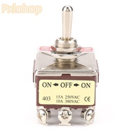 PXLOHOP Heavy Duty Toggle​​, 4PDT 12 Pin Rocker Switch High Current Capacity Controller Device ​​3 P
