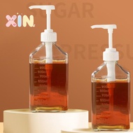 [lighthivenn] 1100ml Coffee Syrup Dispenser Multi-Function Honey Sauce Ketchup Bottle with 5/8/10CC 