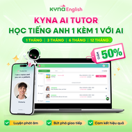 Học Tiếng Anh cùng App Kyna English AI Tutor Premium | Trẻ em | 6 tháng