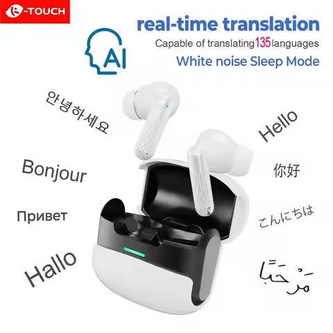 2025 NEW Bluetooth W919 ANC Earphones AI Translator Earbuds Motion Music Game Wireless Headphones HD