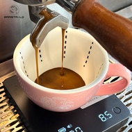 BRRISTA-LQ Liu Qiang Latte Coffee Latte Cup 300ml Cup Body with Ring Auxiliary Line Ceramic Cup