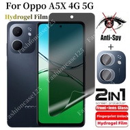 2in ฟิล์มไฮโดรเจลป้องกันการสอดแนม1 Oppo สำหรับ A5x OPPO ฟิล์มป้องกันการสอดแนม A5x OppoA5x 4G 5G ฟิล์