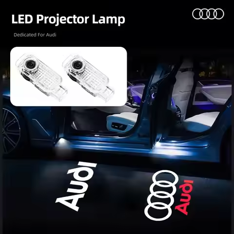 2pcs Led Car Door logo Welcome Light Audi A4 B5 B6 B7 B8 B9 A1 A3 8V 8P 8L A6 C5 C6 C7 A5 A7 A8 Q3 Q